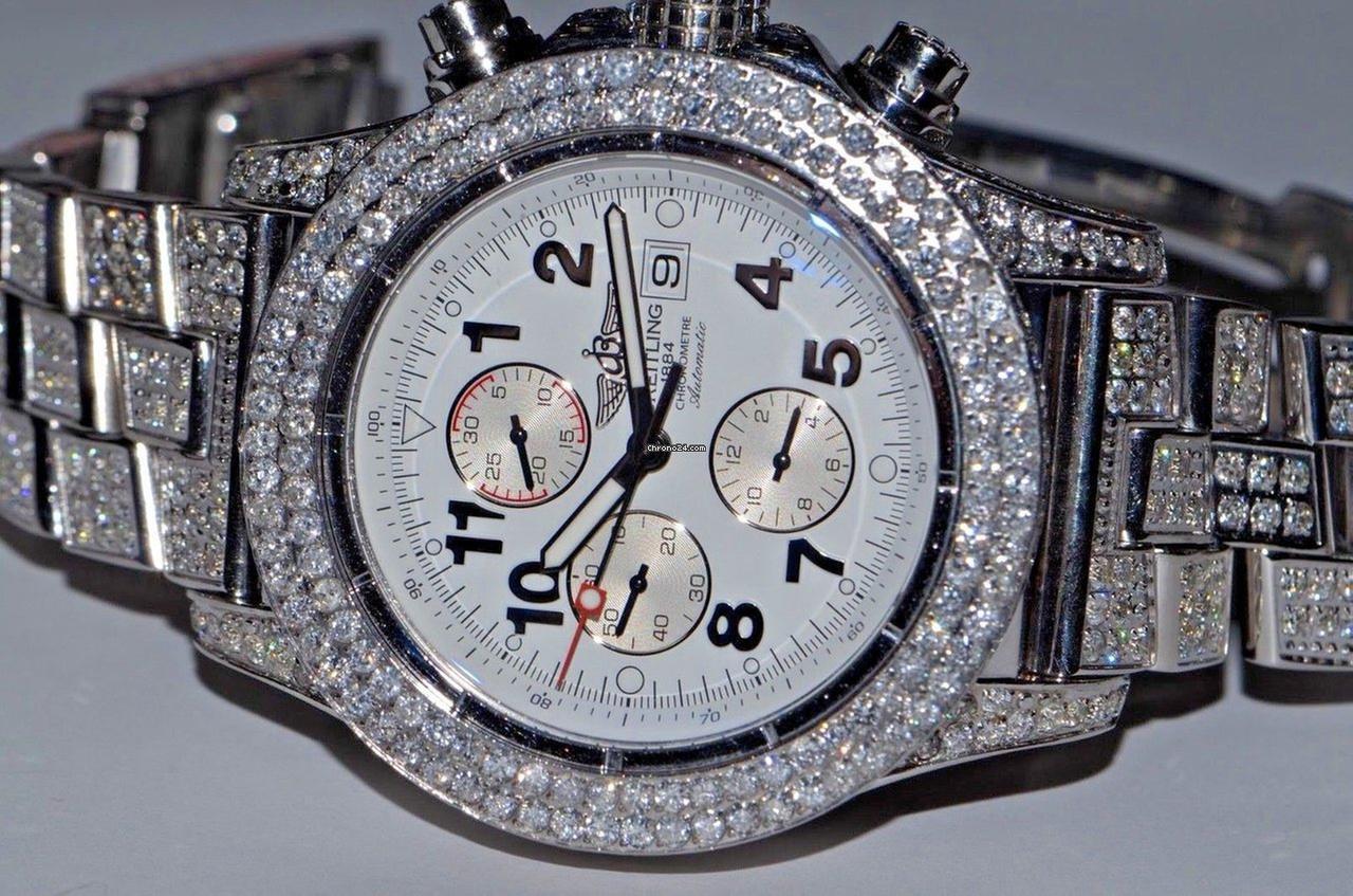 Breitling Super Avenger Automatic Unisex Watch With Steel Case and Strap Authentic Luxury Timepiece