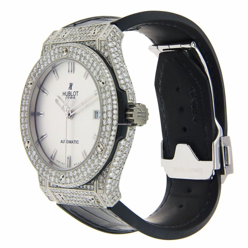 Hublot Classic Fusion Automatic Men's Watch Titanium Case With Leather Strap Authentic Luxury Timepiece