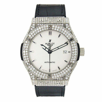 Hublot Classic Fusion Automatic Men's Watch Titanium Case With Leather Strap Authentic Luxury Timepiece