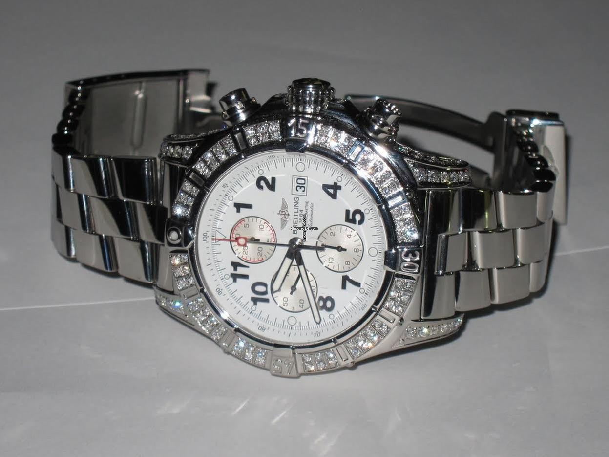 Breitling Super Avenger Automatic Unisex Watch With Steel Case and Strap Authentic Luxury Timepiece
