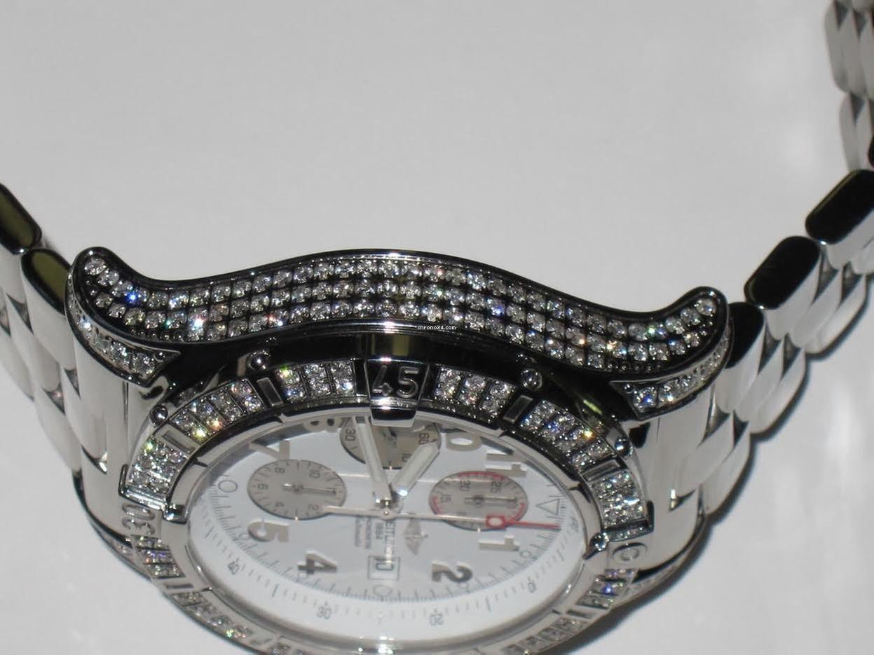 Breitling Super Avenger Automatic Unisex Watch With Steel Case and Strap Authentic Luxury Timepiece