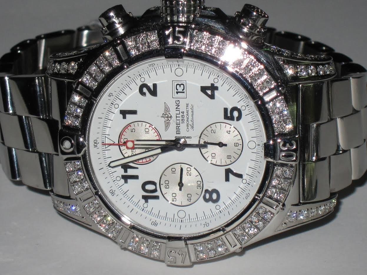 Breitling Super Avenger Automatic Unisex Watch With Steel Case and Strap Authentic Luxury Timepiece