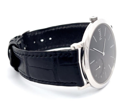 Piaget Altiplano Manual winding Men's Watch White Gold Case With Leather Strap Authentic Luxury Timepiece