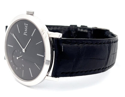 Piaget Altiplano Manual winding Men's Watch White Gold Case With Leather Strap Authentic Luxury Timepiece