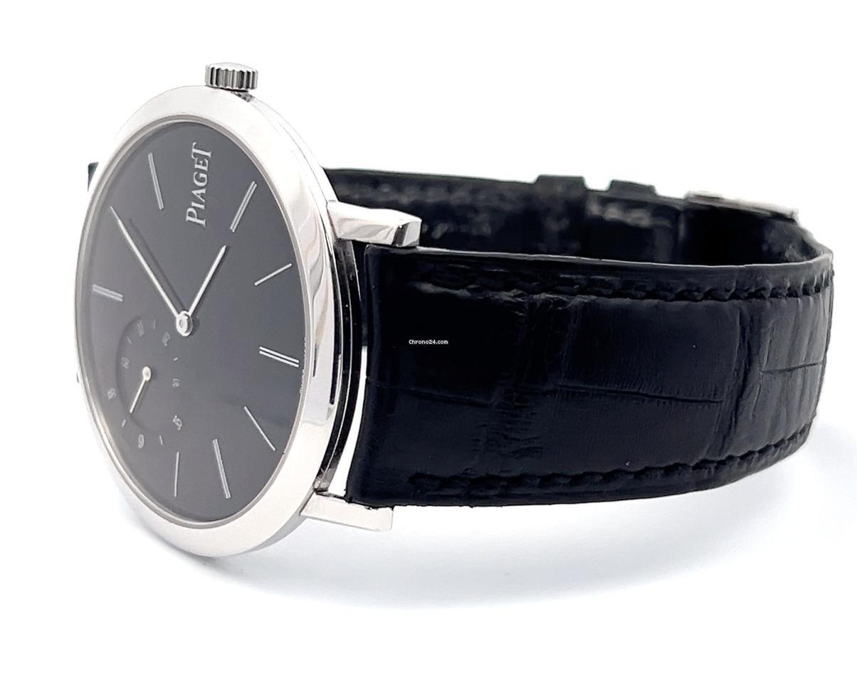 Piaget Altiplano Manual winding Men's Watch White Gold Case With Leather Strap Authentic Luxury Timepiece