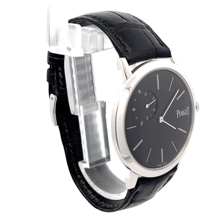 Piaget Altiplano Manual winding Men's Watch White Gold Case With Leather Strap Authentic Luxury Timepiece