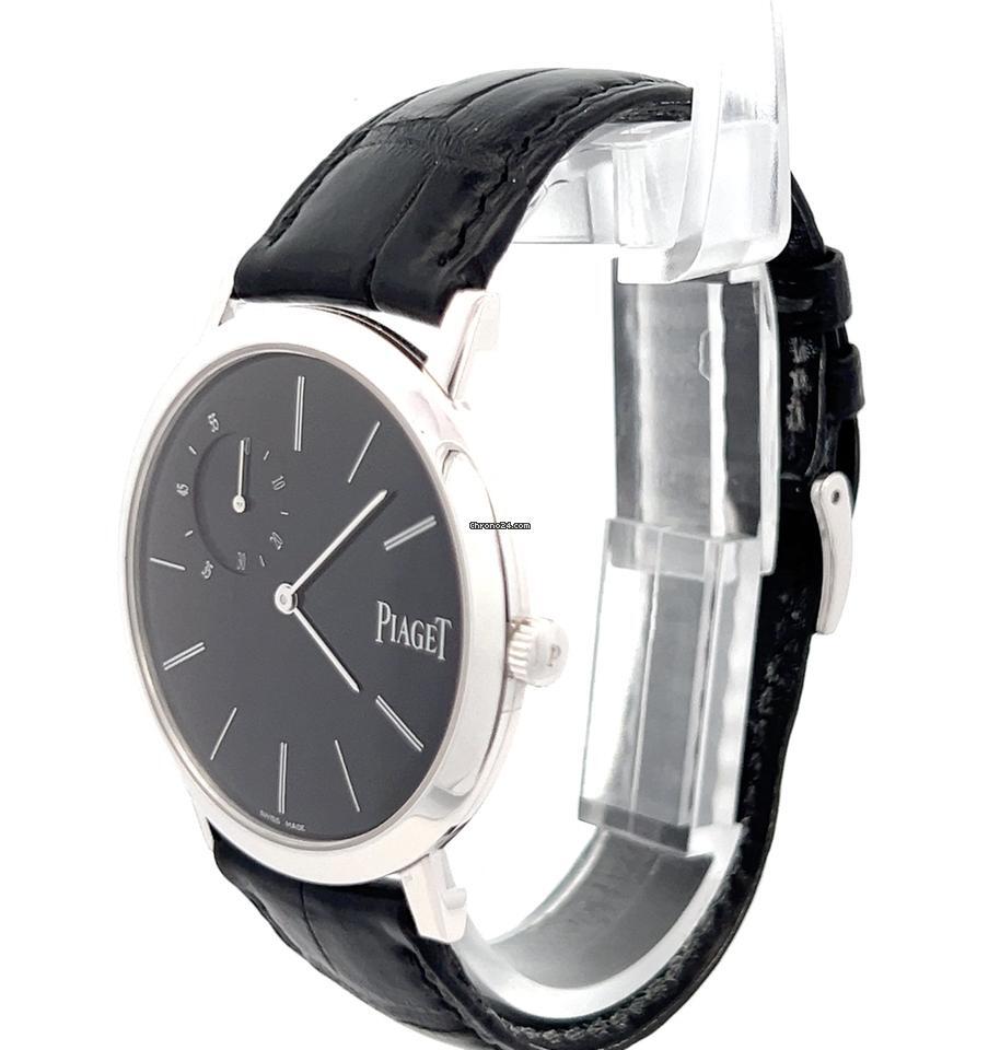 Piaget Altiplano Manual winding Men's Watch White Gold Case With Leather Strap Authentic Luxury Timepiece