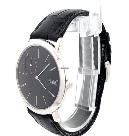 Piaget Altiplano Manual winding Men's Watch White Gold Case With Leather Strap Authentic Luxury Timepiece