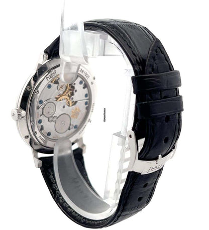 Piaget Altiplano Manual winding Men's Watch White Gold Case With Leather Strap Authentic Luxury Timepiece