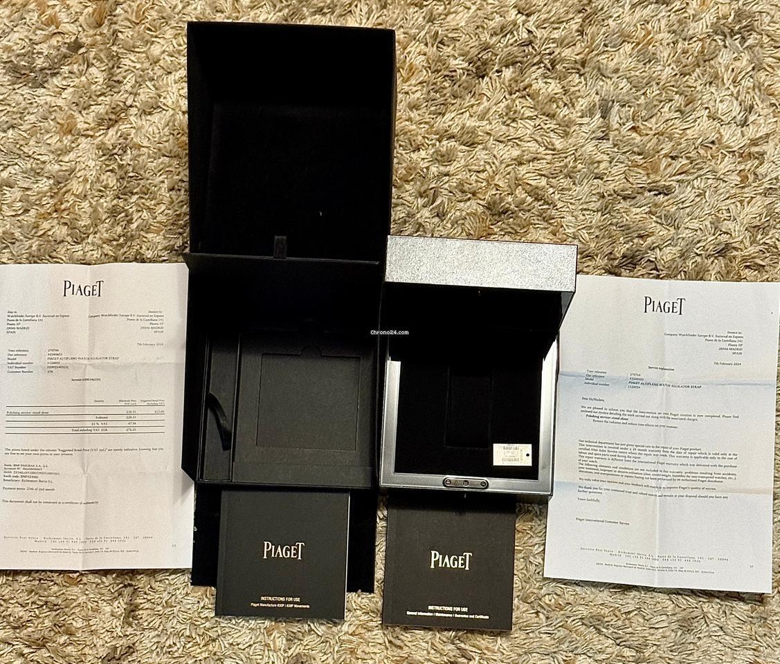 Piaget Altiplano Manual winding Men's Watch White Gold Case With Leather Strap Authentic Luxury Timepiece