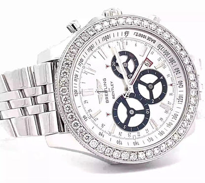 Breitling Bentley Barnato Automatic Unisex Watch With Steel Case and Strap Authentic Luxury Timepiece