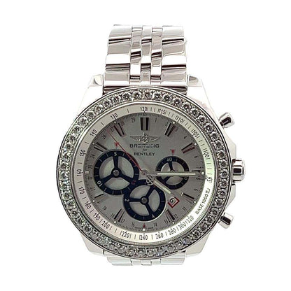 Breitling Bentley Barnato Automatic Unisex Watch With Steel Case and Strap Authentic Luxury Timepiece