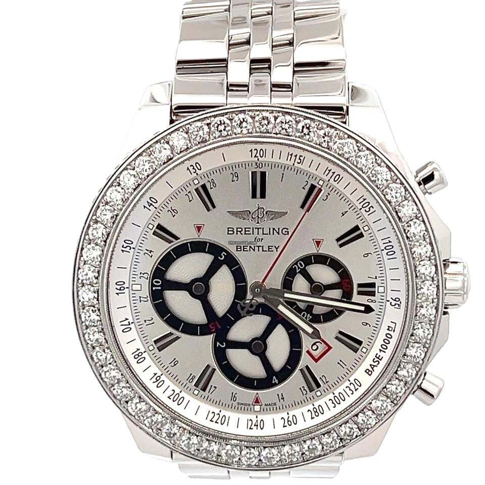 Breitling Bentley Barnato Automatic Unisex Watch With Steel Case and Strap Authentic Luxury Timepiece