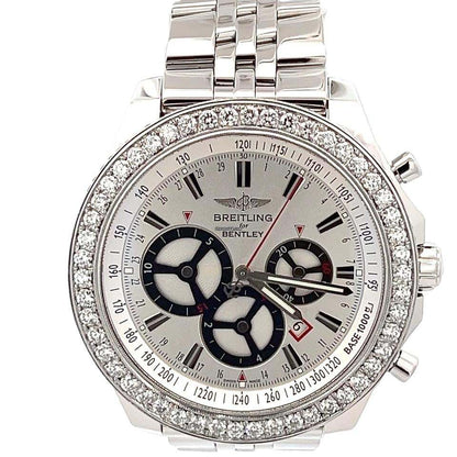 Breitling Bentley Barnato Automatic Unisex Watch With Steel Case and Strap Authentic Luxury Timepiece