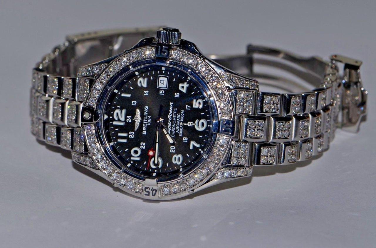 Breitling Superocean Automatic Unisex Watch With Steel Case and Strap Authentic Luxury Timepiece