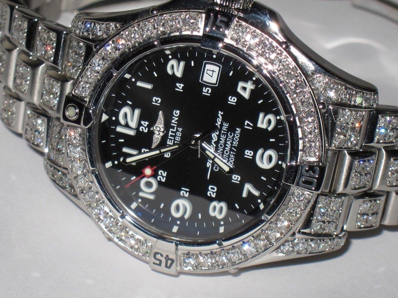 Breitling Superocean Automatic Unisex Watch With Steel Case and Strap Authentic Luxury Timepiece