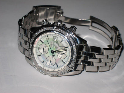 Breitling Chronomat Evolution Automatic Unisex Watch With Steel Case and Strap Authentic Luxury Timepiece