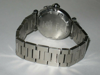 Cartier Pasha Automatic Men's Watch With Steel Case and Strap Authentic Luxury Timepiece