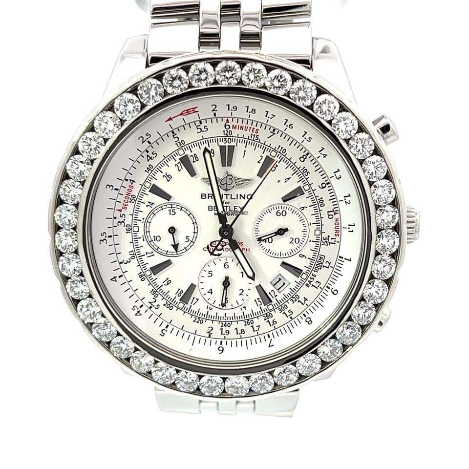 Breitling Bentley Motors Automatic Unisex Watch With Steel Case and Strap Authentic Luxury Timepiece