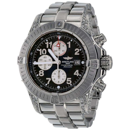 Breitling Super Avenger Automatic Unisex Watch With Steel Case and Strap Authentic Luxury Timepiece
