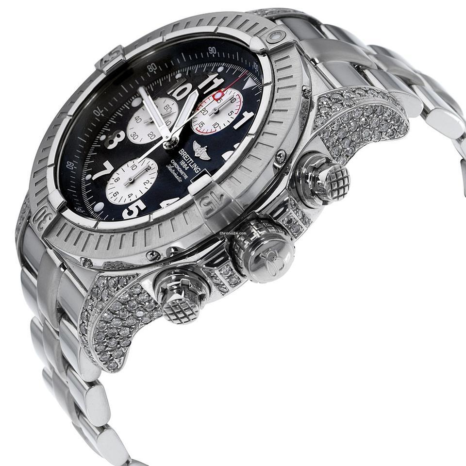 Breitling Super Avenger Automatic Unisex Watch With Steel Case and Strap Authentic Luxury Timepiece