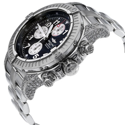 Breitling Super Avenger Automatic Unisex Watch With Steel Case and Strap Authentic Luxury Timepiece