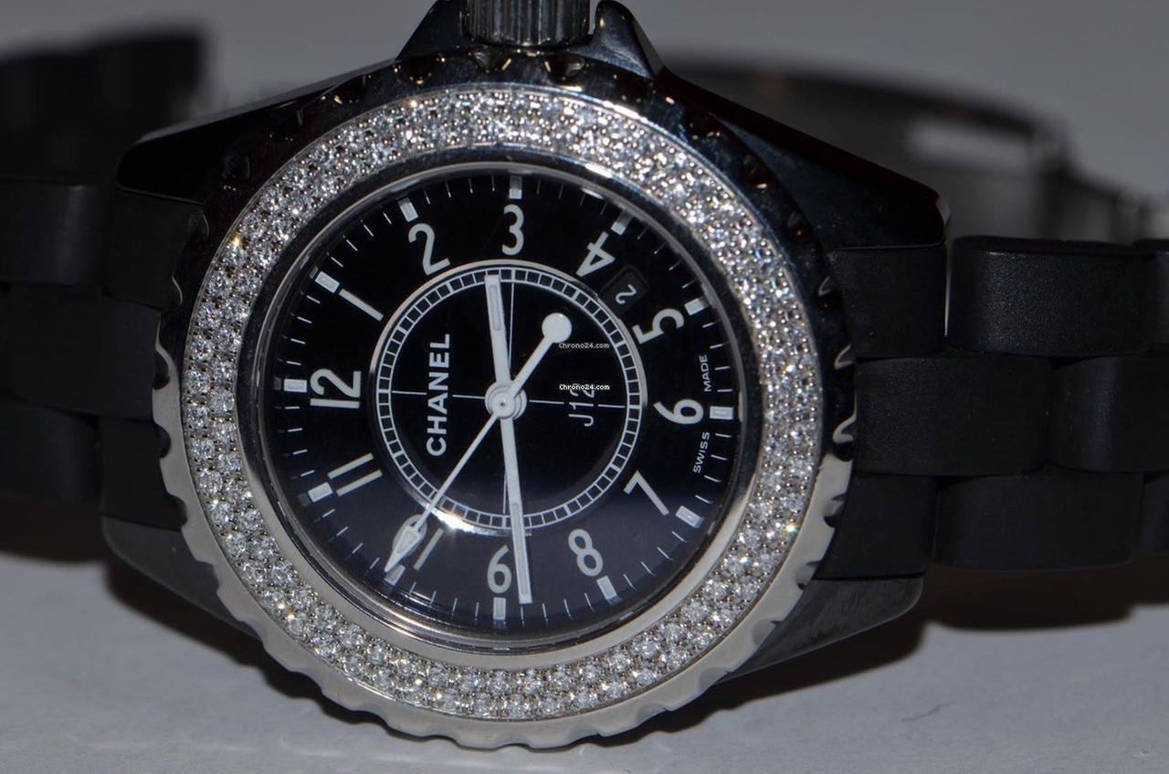 Chanel J12 Quartz Women's Watch Ceramic Case With Rubber Strap Authentic Luxury Timepiece