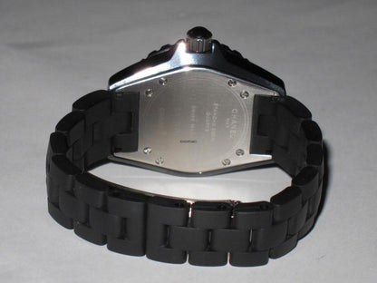 Chanel J12 Quartz Women's Watch Ceramic Case With Rubber Strap Authentic Luxury Timepiece