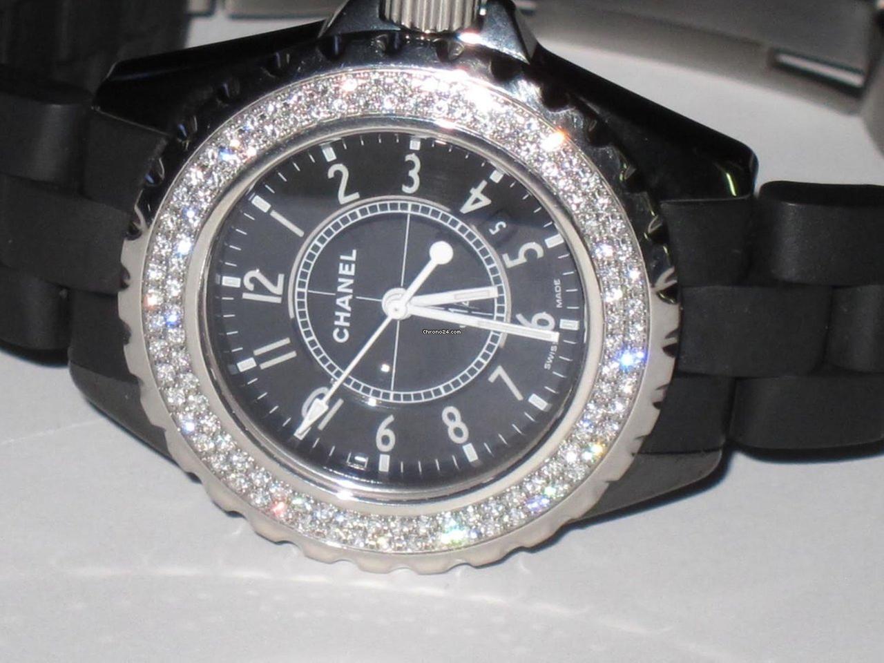 Chanel J12 Quartz Women's Watch Ceramic Case With Rubber Strap Authentic Luxury Timepiece