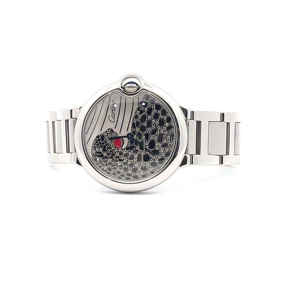 Cartier Panthère Quartz Women's Watch With Steel Case and Strap Authentic Luxury Timepiece