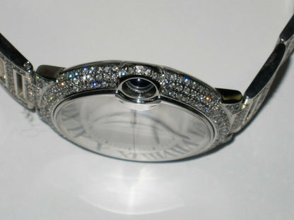 Cartier Ballon Bleu 42mm Automatic Men's Watch With Steel Case and Strap Authentic Luxury Timepiece