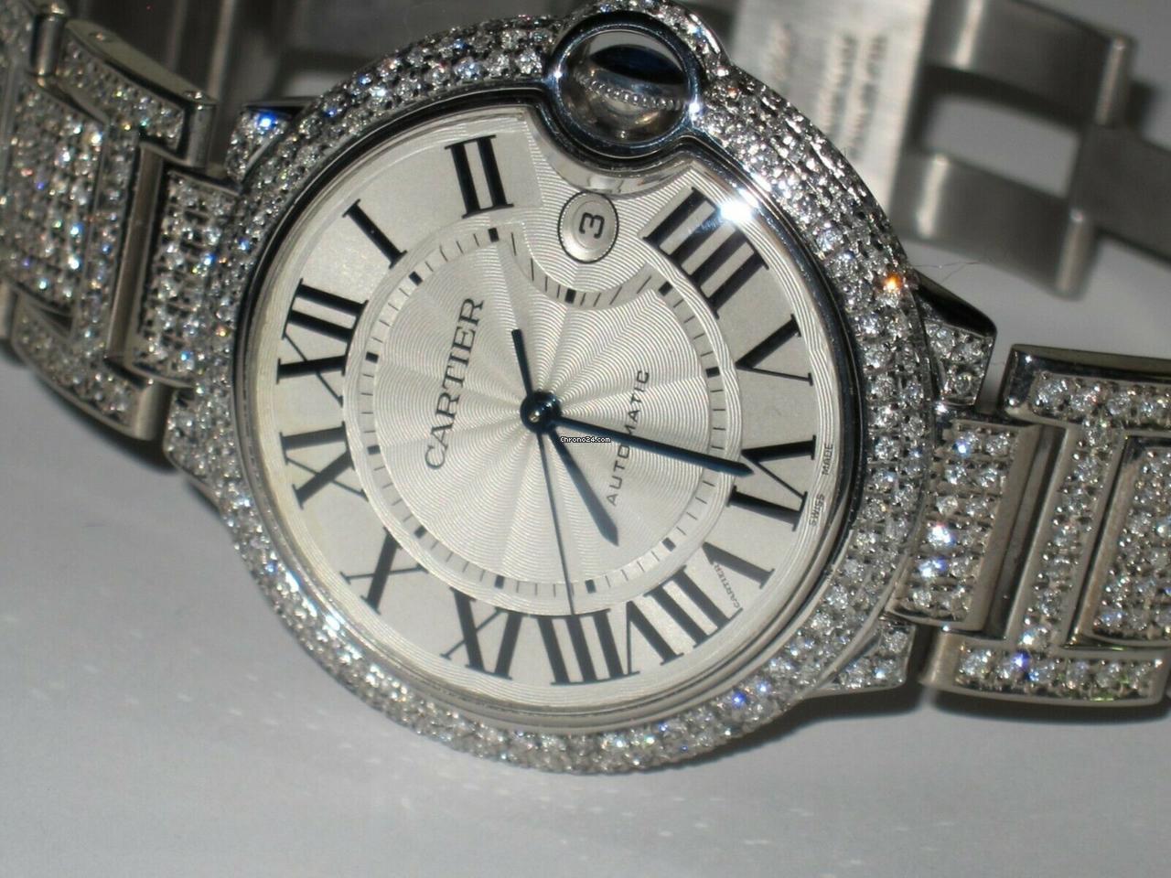 Cartier Ballon Bleu 42mm Automatic Men's Watch With Steel Case and Strap Authentic Luxury Timepiece