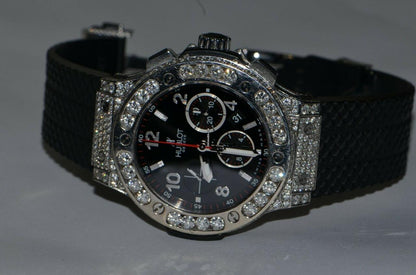 Hublot Big Bang Automatic Men's Watch Steel Case With Rubber Strap Authentic Luxury Timepiece