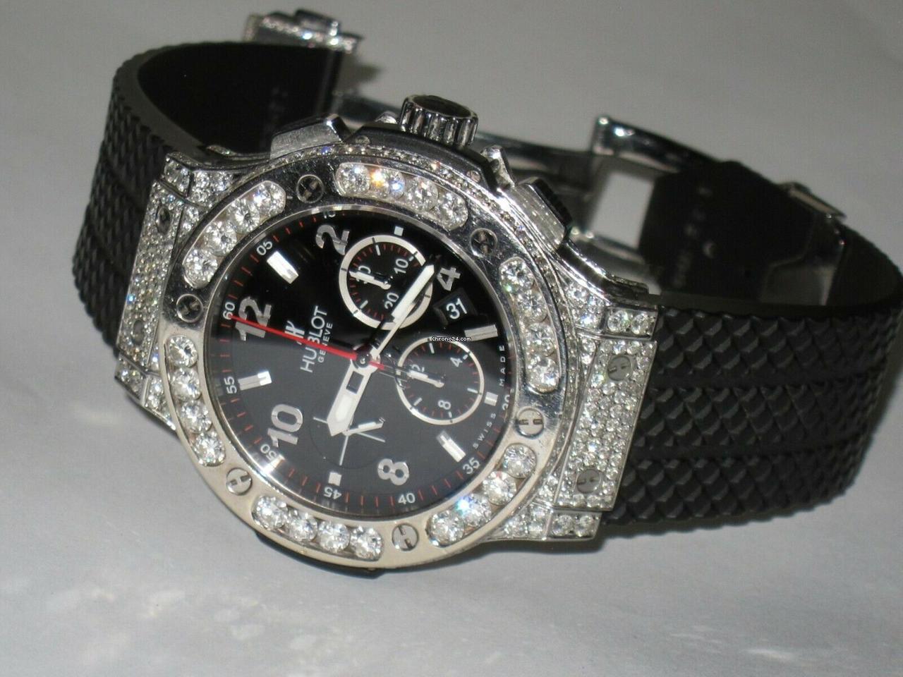 Hublot Big Bang Automatic Men's Watch Steel Case With Rubber Strap Authentic Luxury Timepiece