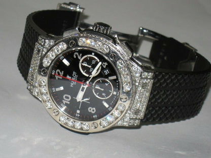 Hublot Big Bang Automatic Men's Watch Steel Case With Rubber Strap Authentic Luxury Timepiece