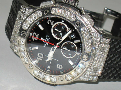 Hublot Big Bang Automatic Men's Watch Steel Case With Rubber Strap Authentic Luxury Timepiece