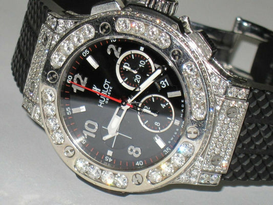 Hublot Big Bang Automatic Men's Watch Steel Case With Rubber Strap Authentic Luxury Timepiece