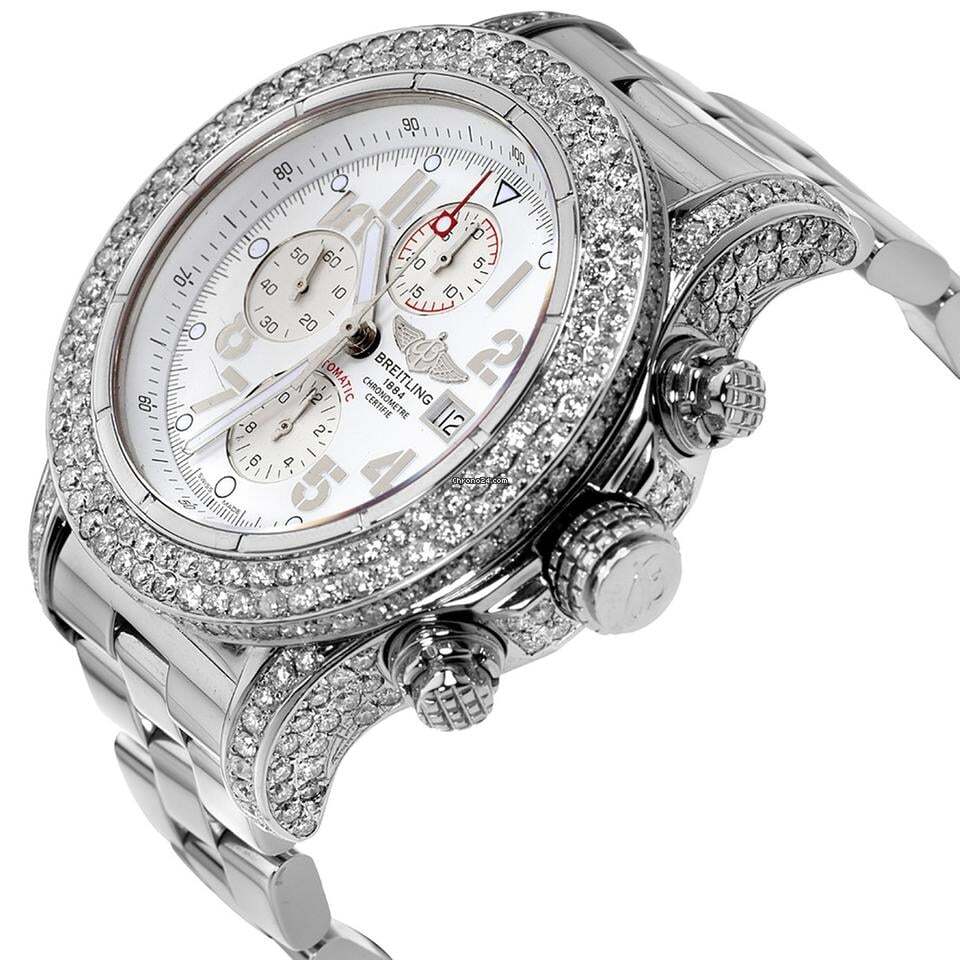 Breitling Super Avenger Automatic Unisex Watch With Steel Case and Strap Authentic Luxury Timepiece