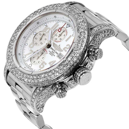 Breitling Super Avenger Automatic Unisex Watch With Steel Case and Strap Authentic Luxury Timepiece