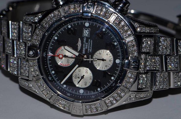 Breitling Super Avenger Automatic Unisex Watch With Steel Case and Strap Authentic Luxury Timepiece