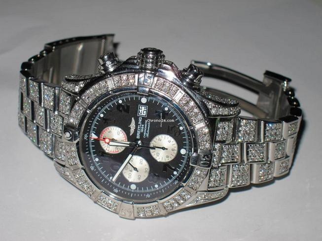Breitling Super Avenger Automatic Unisex Watch With Steel Case and Strap Authentic Luxury Timepiece