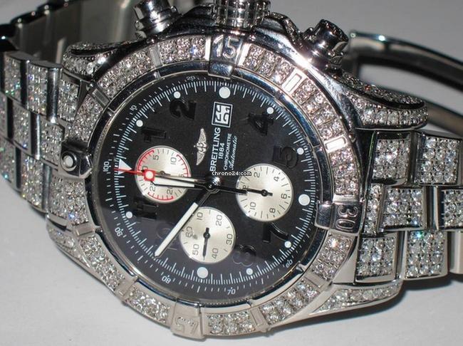 Breitling Super Avenger Automatic Unisex Watch With Steel Case and Strap Authentic Luxury Timepiece