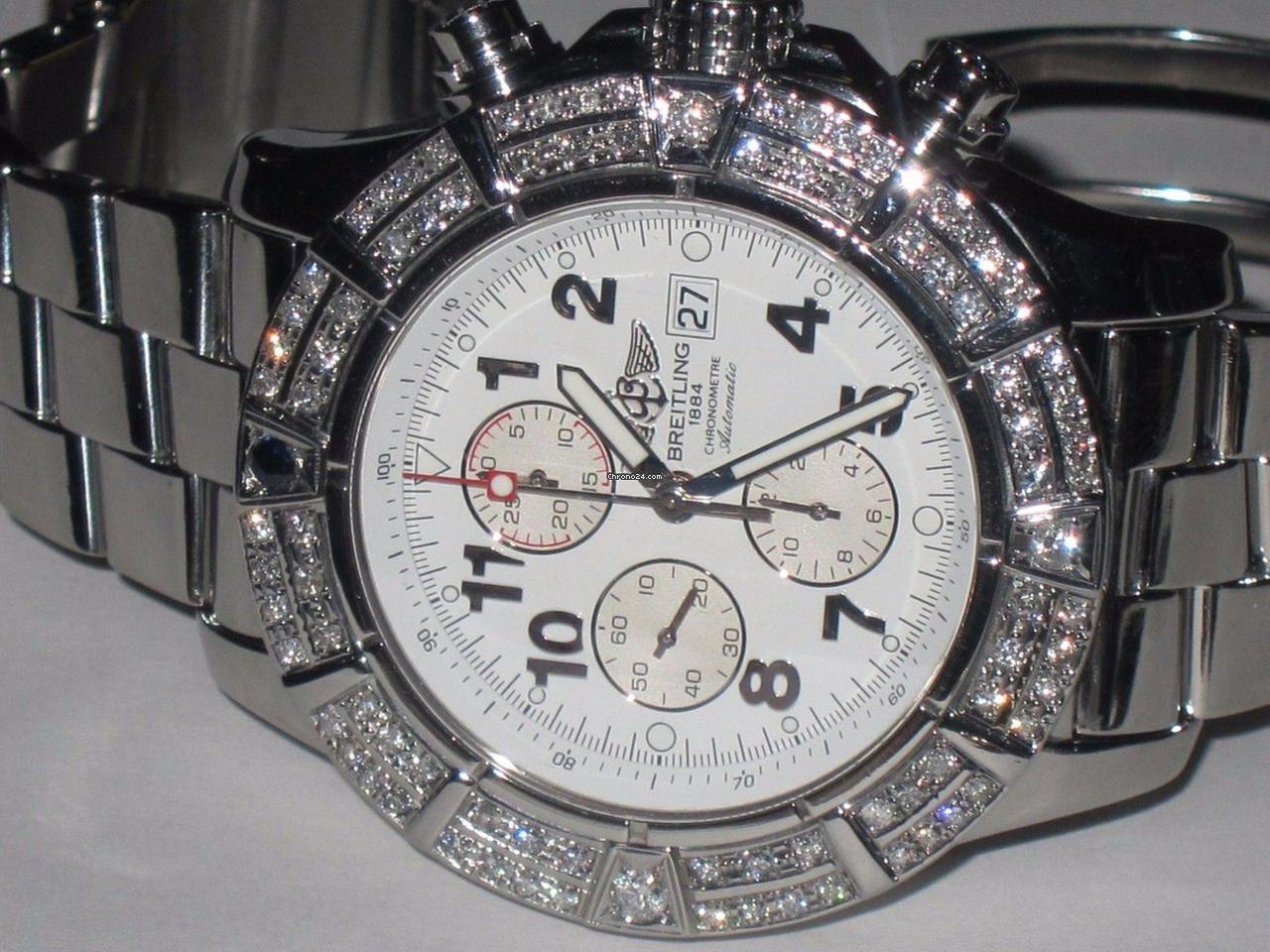 Breitling Super Avenger Automatic Unisex Watch With Steel Case and Strap Authentic Luxury Timepiece