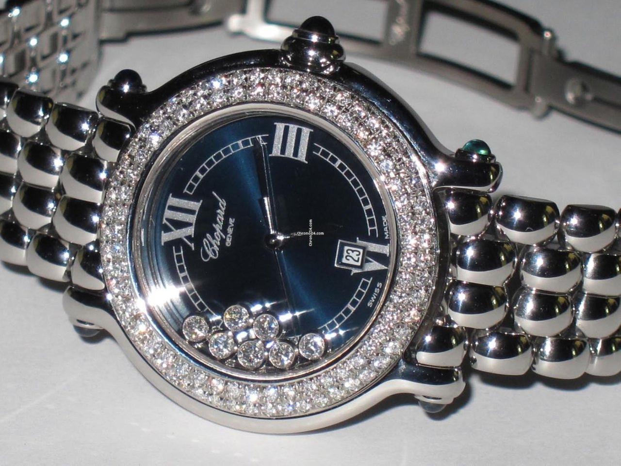 Chopard Happy Sport Quartz Women's Watch With Steel Case and Strap Authentic Luxury Timepiece