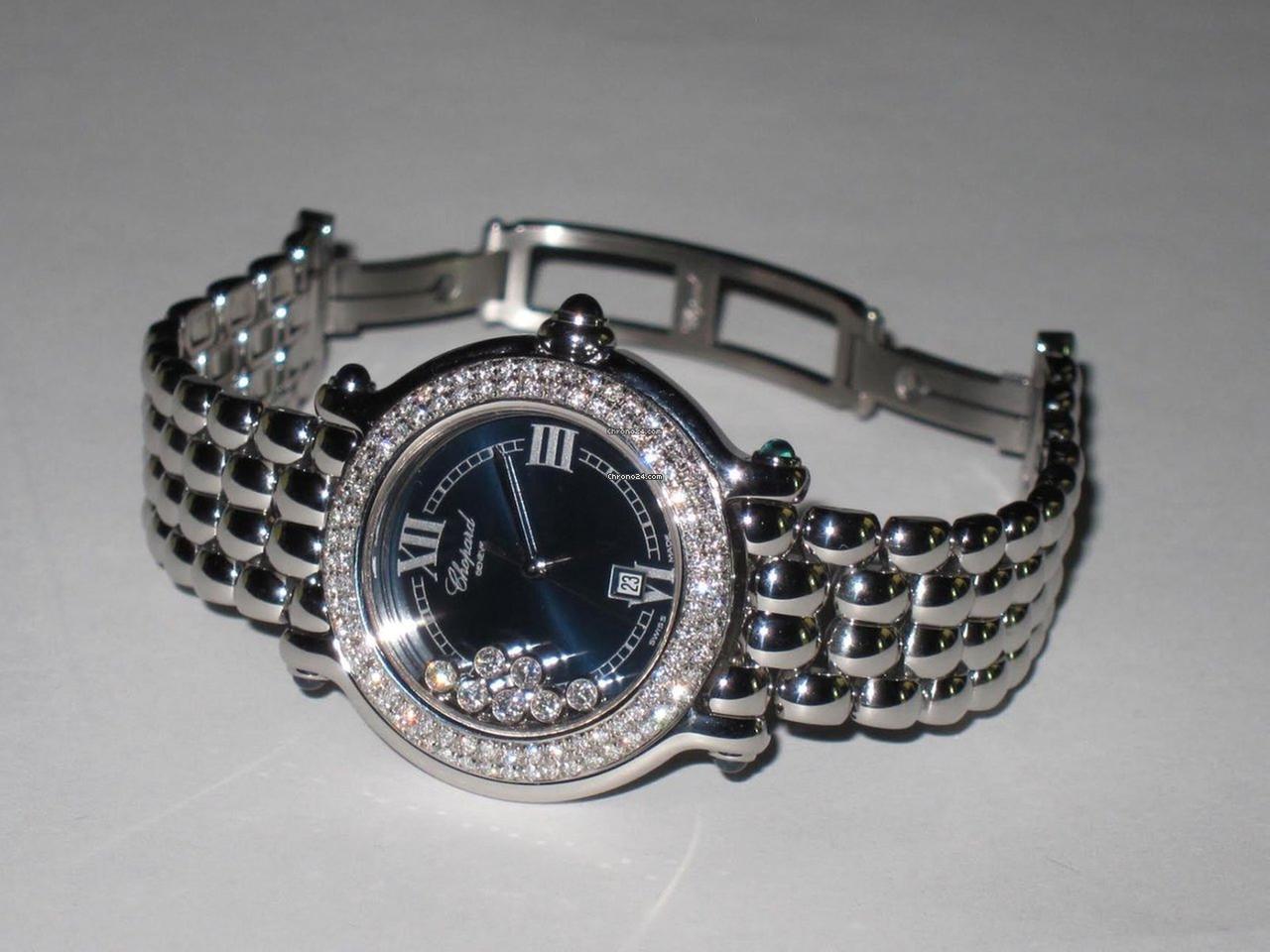 Chopard Happy Sport Quartz Women's Watch With Steel Case and Strap Authentic Luxury Timepiece