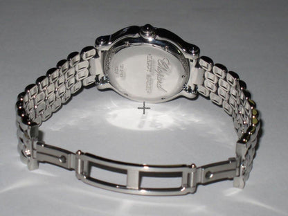 Chopard Happy Sport Quartz Women's Watch With Steel Case and Strap Authentic Luxury Timepiece