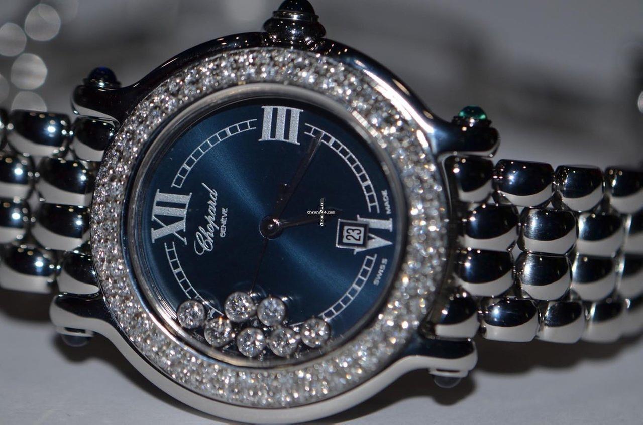 Chopard Happy Sport Quartz Women's Watch With Steel Case and Strap Authentic Luxury Timepiece