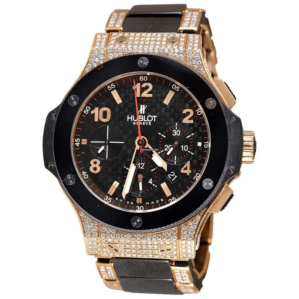 Hublot Big Bang Automatic Men's Watch With Rose Gold Case and Strap Authentic Luxury Timepiece