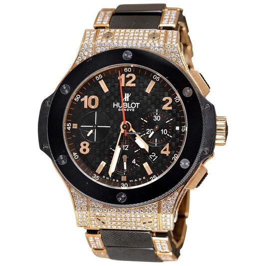 Hublot Big Bang Automatic Men's Watch With Rose Gold Case and Strap Authentic Luxury Timepiece