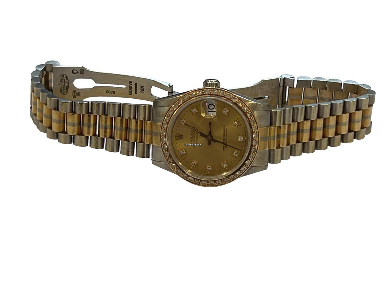 Rolex Datejust Automatic Women's Watch White Gold Case With Strap Authentic Luxury Timepiece